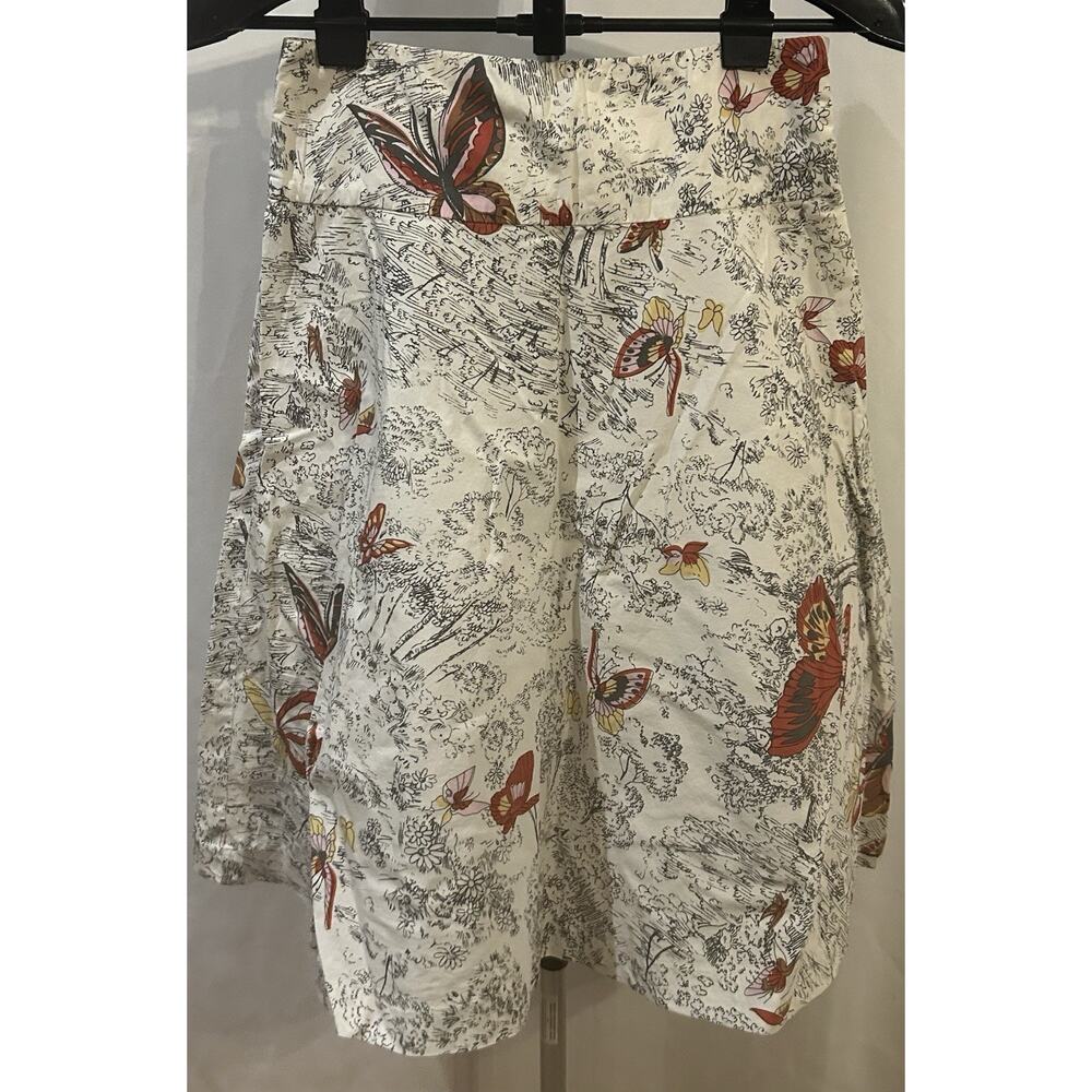 Barney's New York Women's Butterfly Print 100% Cotton Skirt - Size 4